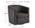Brentlow Distressed Black Swivel Chair