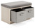 Blariden Gray / Natural Storage Bench