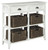 Oslember White Console Sofa Table