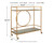 Jackford Antique Gold Finish Bar Cart