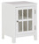 Opelton White Accent Cabinet