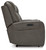 Card Player Smoke Power Reclining Loveseat/Con/Adj Hdrst