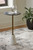 Caramont Black / White / Gold Finish Accent Table With White Base
