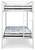 Broshard White Twin/twin Metal Bunk Bed