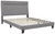 Adelloni Gray King Upholstered Hdbd/Ftbd/Roll Slats Button Tufting