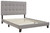Adelloni Gray King Upholstered Hdbd/Ftbd/Roll Slats Nailhead Trim