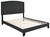 Adelloni Charcoal King Upholstered Hdbd/Ftbd/Roll Slats Button Tufting