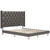 Vintasso Metallic Gray Queen Upholstered Hdbd/Ftbd/Roll Slats