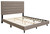 Vintasso Gray Queen Upholstered Hdbd/Ftbd/Roll Slats Channel-stitched