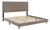 Vintasso Gray King Upholstered Hdbd/Ftbd/Roll Slats Channel-stitched