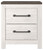 Gerridan White / Gray Two Drawer Night Stand