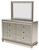 Chevanna Pearl Silver Dresser, Mirror