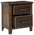 Wyattfield Brown / Beige Two Drawer Night Stand