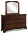 Brookbauer Rustic Brown Dresser, Mirror