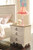 Willowton Whitewash 7 Pc. Dresser, Mirror, Chest, Twin Panel Bed, Nightstand