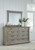 Moreshire Bisque 5 Pc. Dresser, Mirror, Queen Panel Bed
