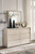 Michelia Bisque 6 Pc. Dresser, Mirror, California King Panel Bed, 2 Nightstands