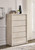 Michelia Bisque Five Drawer Chest