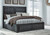 Foyland Black / Brown 6 Pc. Dresser, Door Chest, Mirror, California King Panel Storage Bed