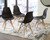 Jaspeni Black / Natural Dining Room Side Chair (Set of 4)
