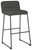 Nerison Gray / Black Tall Upholstered Barstool (Set of 2)