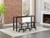 Quinidad Black / Brown Rectangular Dining Room Counter Table Set(Set of 4) Quinidad Black / Brown Rectangular Dining Room Counter Table Set(Set of 4)