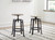 Lesterton Light Brown / Black Swivel Stool (Set of 2)
