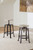 Karisslyn Whitewash / Black 3 Pc. Long Counter Table, 2 Stools