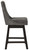 Tallenger Dark Gray Upholstered Swivel Barstool (Set of 2)
