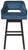 Tallenger Blue / Dark Brown Tall Upholstered Swivel Barstool(Set of 2)