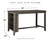 Caitbrook Gray Rectangular Dining Room Counter Table