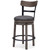 Caitbrook Gray Upholstered Swivel Barstool