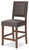 Benmara Grayish Brown / Brown Upholstered Barstool (Set of 2)