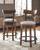 Valebeck White 5 Pc. Counter Table, 4 Upholstered Barstools