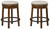 Valebeck Brown / Black Upholstered Swivel Stool