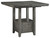 Hallanden Gray Rectangular Dining Room Counter Ext Table