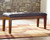 Ralene Medium Brown Large Upholstered Dining Room Bench