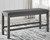 Myshanna Gray Double Upholstered Bench