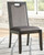 Hyndell Gray / Dark Brown Dining Upholstered Side Chair (Set of 2)