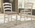 Realyn Chipped White Upholstered Barstool (Set of 2)