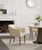 Deluxaney Light Brown / White Dining Upholstered Arm Chair