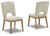 Dakmore Linen / Brown Dining Upholstered Side Chair (Set of 2)
