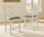 Brewgan White / Brown / Beige 8 Pc. Counter Extension Table, 6 Barstools, Double Bench