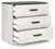 Shawburn White / Dark Charcoal Gray Three Drawer Chest Vinyl-Wrapped