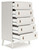Aprilyn White Five Drawer Chest Aprilyn White Five Drawer Chest