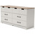 Vaibryn White / Brown / Beige 3 Pc. Dresser, Twin Panel Platform Bed