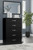 Finch Black Five Drawer Chest 46'' Height Finch Black Five Drawer Chest 46'' Height