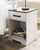 Shawburn Whitewash / Charcoal Gray One Drawer Night Stand