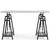 Bayflynn White / Black Adjustable Height Desk