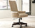 Baldridge Light Brown Upholstered Swivel Desk Chair